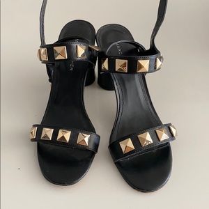 Black studded heels